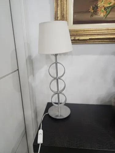 Base de Abajur de alumínio + cúpula 57 cm altura