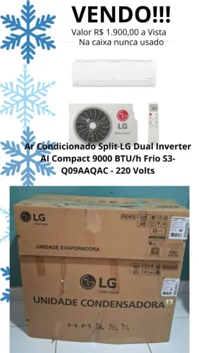 Ar condicionado split LG Dual Inverter Al Compact 9000BTU/h Frio
