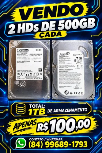 Vendo 2 Hds de 500GB (Total 1TB)