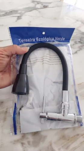 Torneira Gourmet Cozinha Parede Cor Preta Nova Flexível