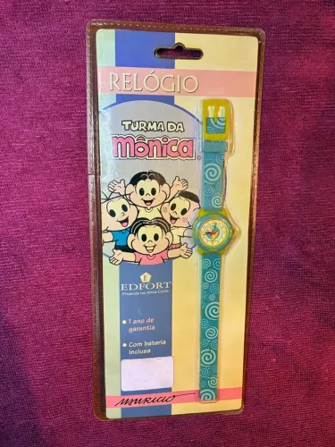 relógio turma da mônica edfort vintage lacrado 2003 - item raro de encontrar