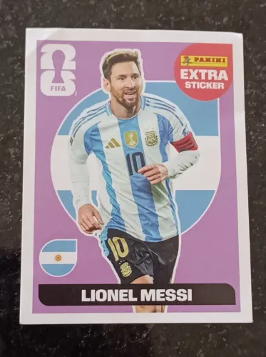 Figurinha Lionel Messi Extra Roxa
