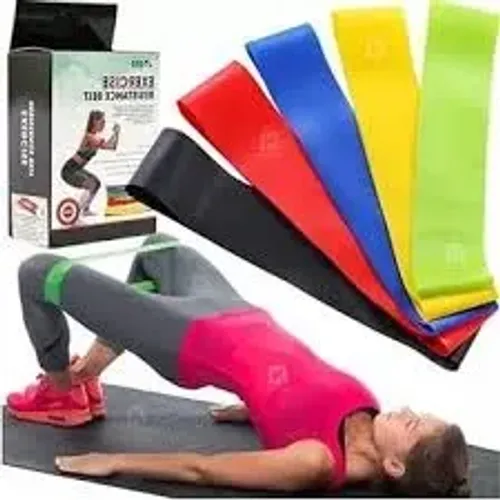 Kit 5 Faixa Elástica Super Mini Band Para Treino Exercícios (PILATES,YOGA)