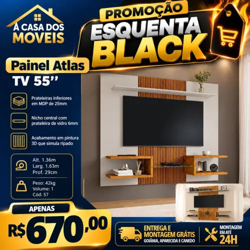 Painel Atlas Tv 55 1.63m