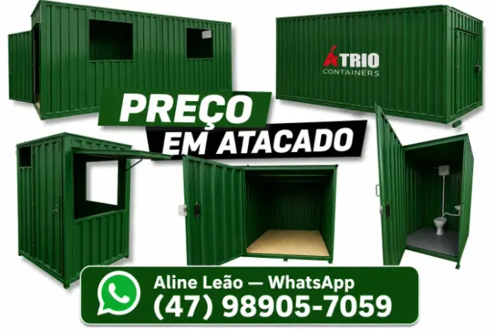 Container 6 Metros Desmontável - Aço Galvanizado frete facilitado