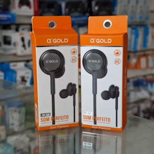 Fone de ouvido com fio p2 aGold - entrega em slz e região