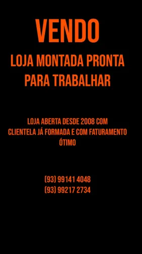 Vendo loja montada pronta para trabalhar com clientela formada e faturando alto...