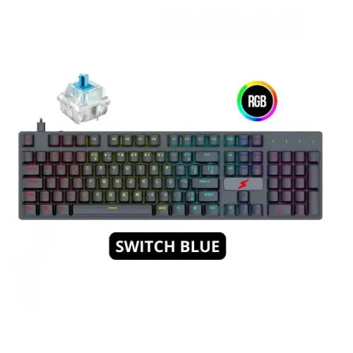 Teclado Gamer Mecânico Switch Blue Rainbow