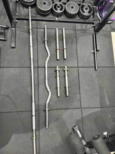 Kit Barras Maciças e Halteres para Academia e Home Gym