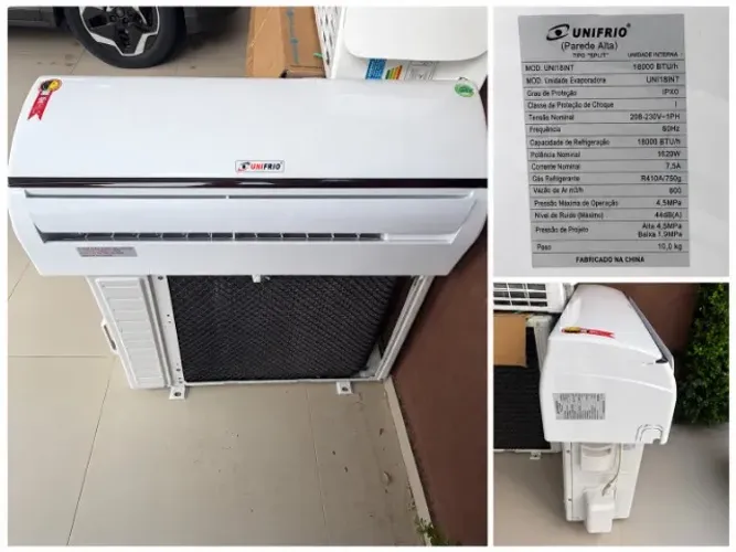 Arcondicionado Split UNIFRIO 18.000 BTU seminovo, revisado e limpo