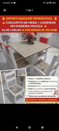 Conjunto Mesa de Jantar