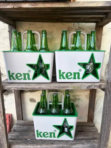 3 cestinhas da Heineken com casco
