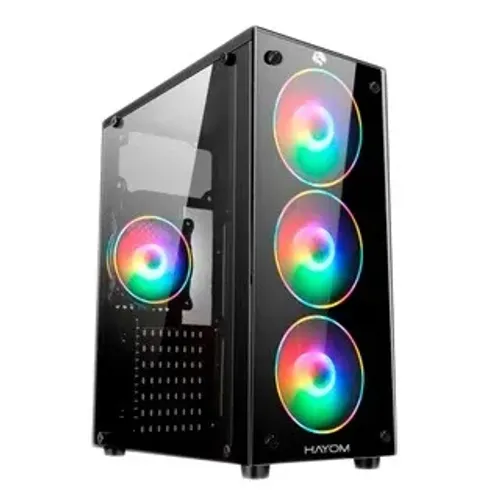 GABINETE GAMER HAYOM COM 4 FANS INCLUSAS. USADO