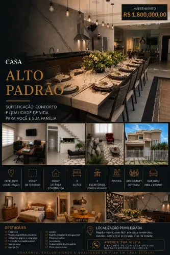 Casa de Alto Padrao , 3 suites , a venda Parque Campolim , Sorocaba/SP