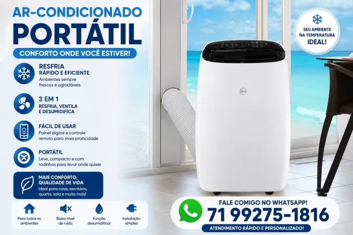 Aluguel de ar-condicionado portátil a pronta entrega