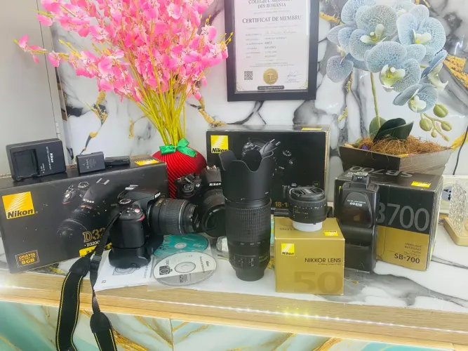 Duas câmeras profissionais Nikon