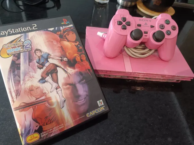 Ps2 edição rosa japones bloqueado tbm troco ( não aceito oferta não vai com Jogo)