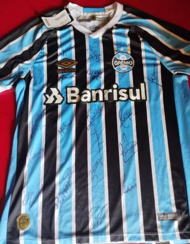 Camiseta Grêmio Original 2018 Autografada Elenco 2018