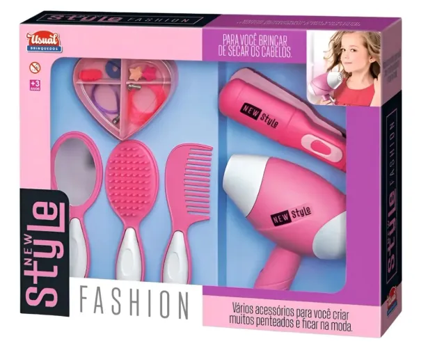 Kit Infantil Salão New Style Fashion Com Acessórios