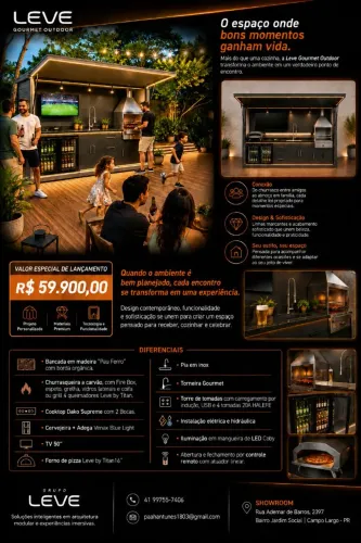 Área Gourmet Completa com Churrasqueira, Forno e Adega