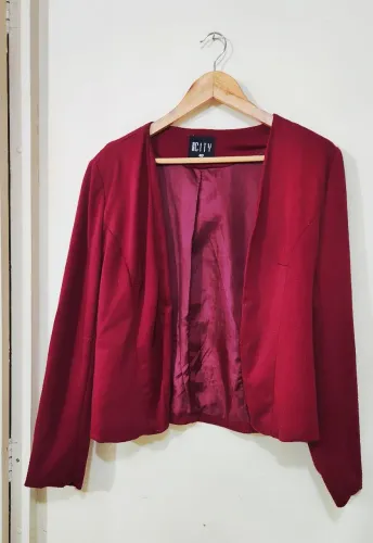 Blazer Feminino Alfaiataria City Collor - Cor Bordô/Marsala