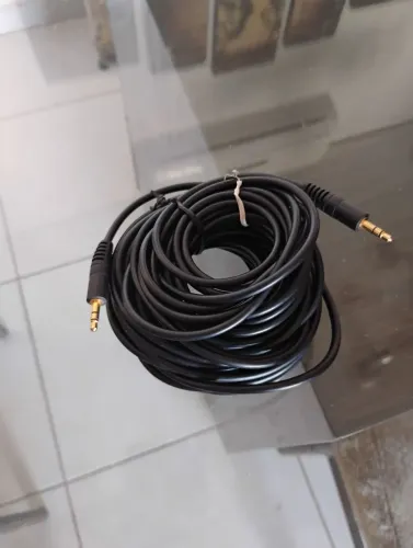 Cabo P2 10metros som entrada Aux mini System celular smartphone