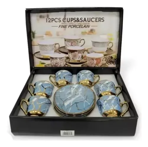 jogo de xícaras de café em porcelana
