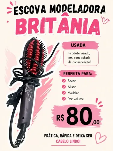 Vendo uma escova de cabelo eletrica