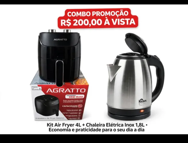Airfryer e chaleira elétrica