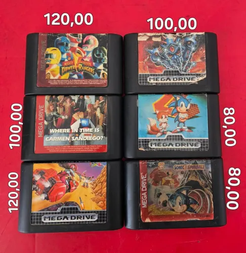 Lote de 11 jogos originais do mega driver