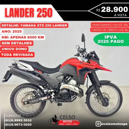 LANDER 250 2025 ABS c/8.000km Financio em até 48x