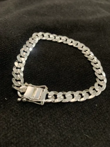 Pulseira de Prata Mista 925° 8mm, 21cm ( PADRÃO )