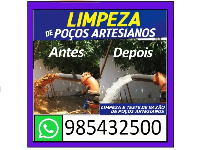 Limpeza e manutenção de poços  artesianos (informações pelo whatsapp)