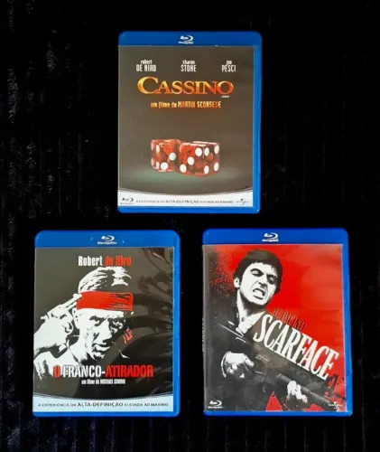 Blu-rays Scarface, Cassino e O Franco-Atirador