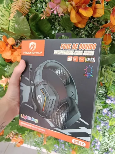 Fone Gamer HMaston com Microfone e Lightning - Novo