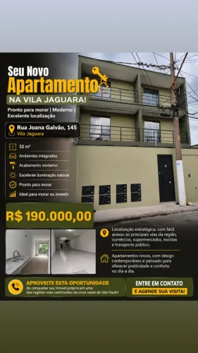 Apartamento para venda com 35 metros quadrados em Vila Jaguara - São Paulo - São Paulo