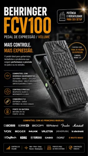 Behringer FCV100  Pedal Expressão Wah-Wah