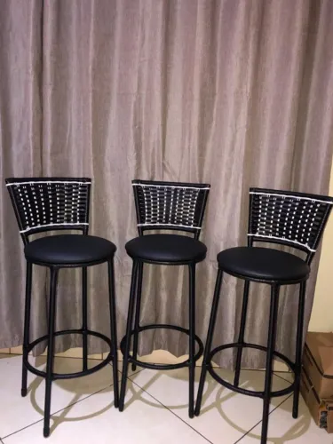 BANQUETA PARA BALCÃO/ ALUMINIO E FIBRA SINTETICA