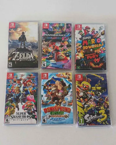 Jogos de Nintendo Switch - Valores na Descrição