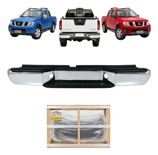 Parachoque Traseiro Nissan Frontier 2008 A 2016 Cromado S/f