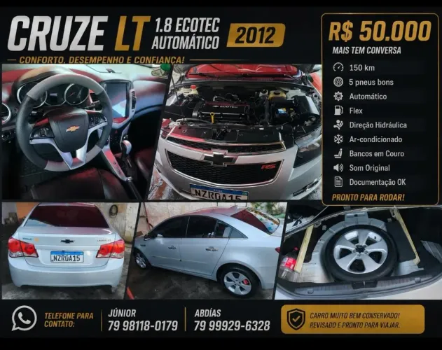 Chevrolet Cruze LT 1.8 16V Flexpower 4P Aut. 2012