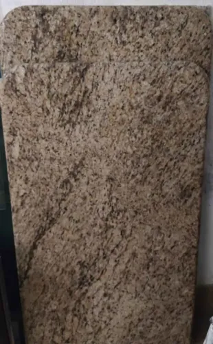 Mesa de Pedra Granito Maciço com Base em Coluna Trabalhada