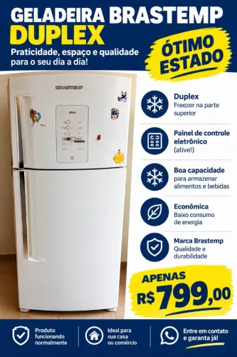 Geladeira Brastemp 14kg (aceito cartão com taxa da máquina e entrego com taxa)