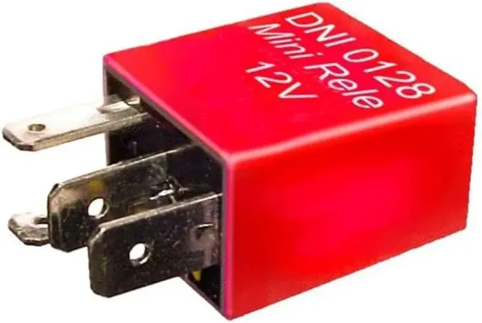 Mini Rele Auxiliar com Resistor GM/Fiat 12V 4t DNI0128