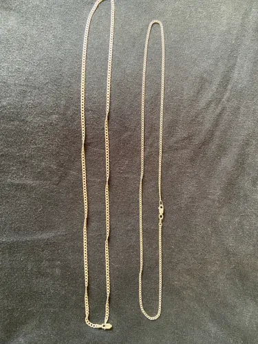 2 cordões de prata