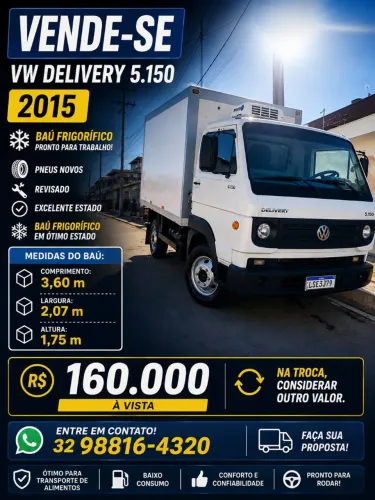 Vw Delivery 5.150 Volkswagen Baú refrigerado