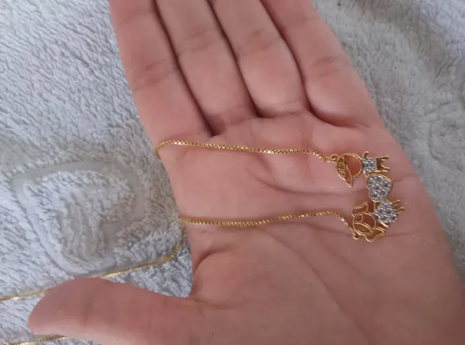 Colar feminino pingente filhos