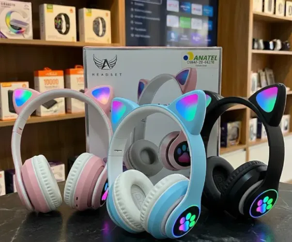 Fone bluetooth gatinho