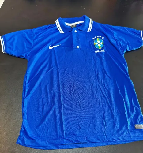 Camiseta do Brasil Gola Polo PRIMEIRA LINHA NACIONAL