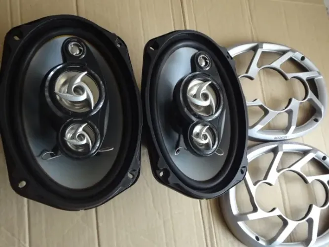 Alto falantes 6x9 220w 4ohms quadriaxial de 4 vias